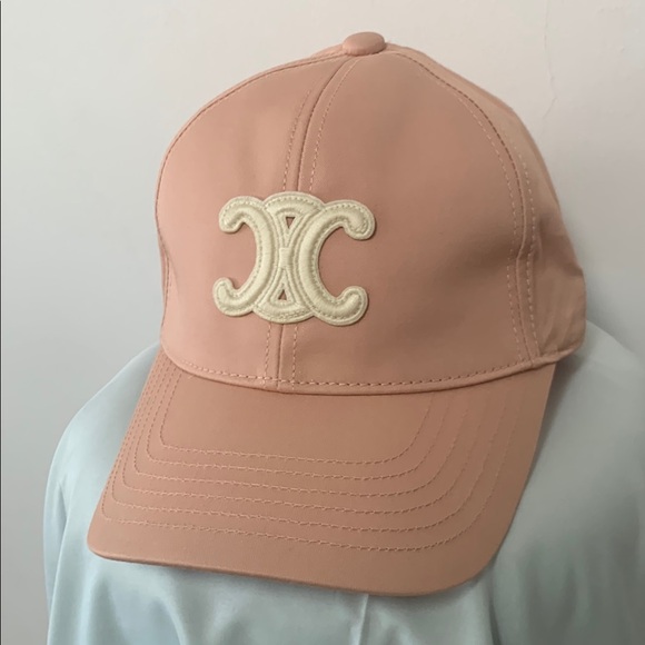 Celine Blush Hat with Ivory Emblem - Picture 1 of 4